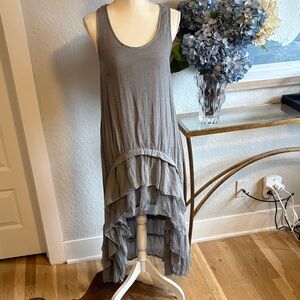 A reve high low boho dress in grey size Small